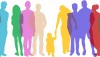Family Silhouette Colourful